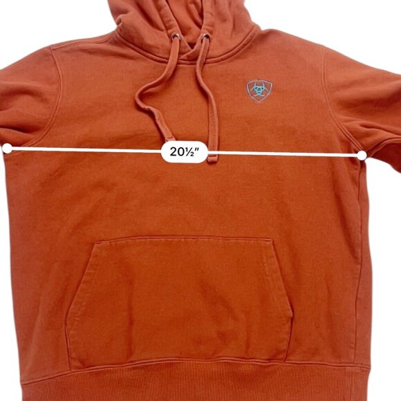 Ariat Embroidered Orange Hoodie Size M - Picture 4 of 5
